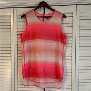 Vince Camuto Pink Ombre Striped Sleeveless Top